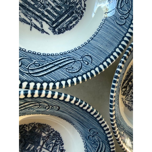 Ceramic Vintage Currier & Ives Royal China Small Bowls - Set of 5 For Sale - Image 7 of 8