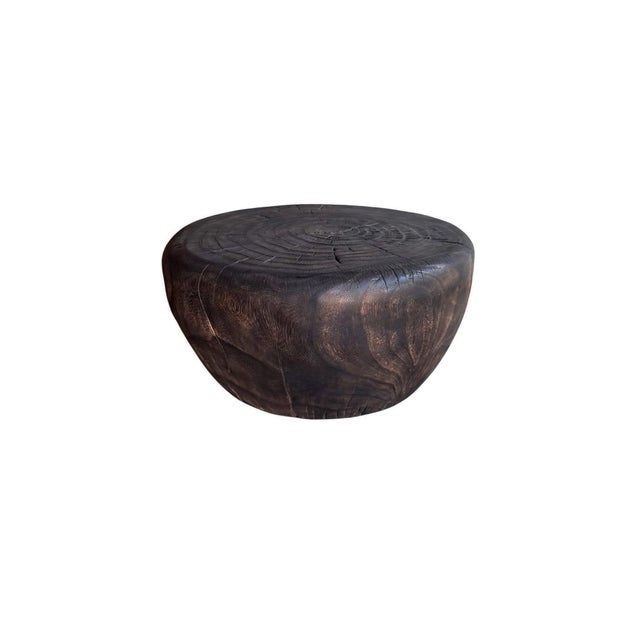 2020s Striking Burnt Suar Wood Coffee Table, Stunning Wood Textures, Modern Organic For Sale - Image 5 of 9