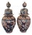 Large Pair of 19th Century Imari Japanese Temple Jars With Covers For Sale