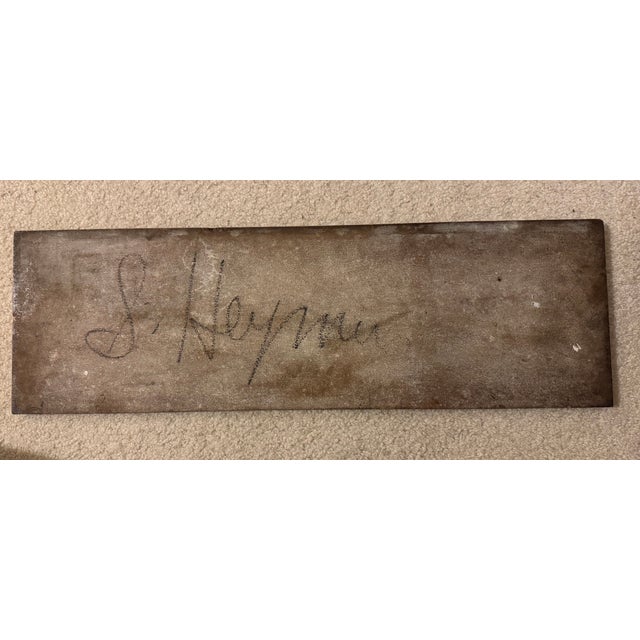 Chocolate Antique Victorian Tennessee Red Marble Pier Mirror Signed by S. Heyman (C. 1880) For Sale - Image 8 of 9