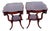 Pair of 1940 Regency Style Leather Top Maple Wood Tables. For Sale