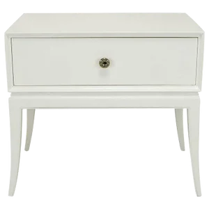 Tommi Parzinger White Lacquered Nightstand