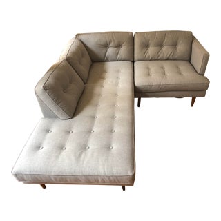 West Elm Peggy Sectional Sofa For Sale