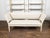 Italian Italian 19th Century White Painted Sofa with Slanted Sides and Distressed Patina For Sale - Image 3 of 10