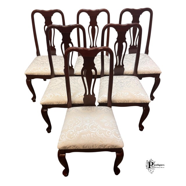 Vintage Chippendale Style Mahogany Dining Chairs - Set of 6 For Sale - Image 11 of 11