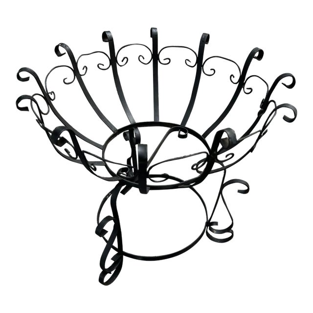 1980s Metal Wrought Iron Planter For Sale