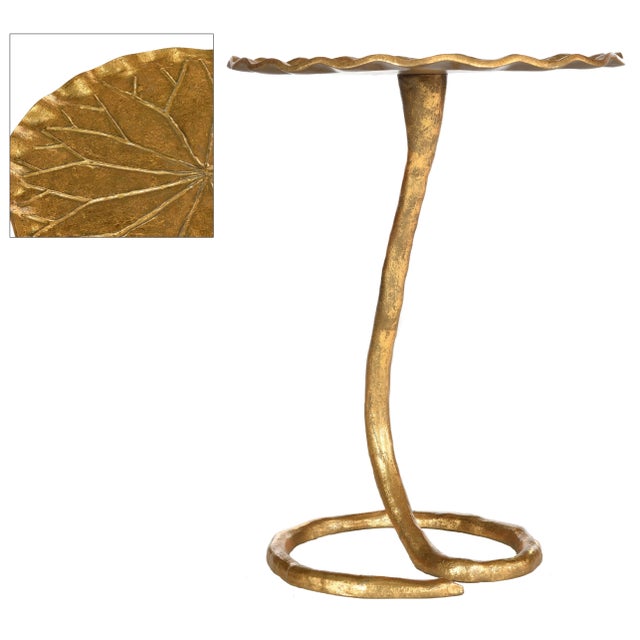Modern Morris Side Table in Gold For Sale - Image 3 of 7