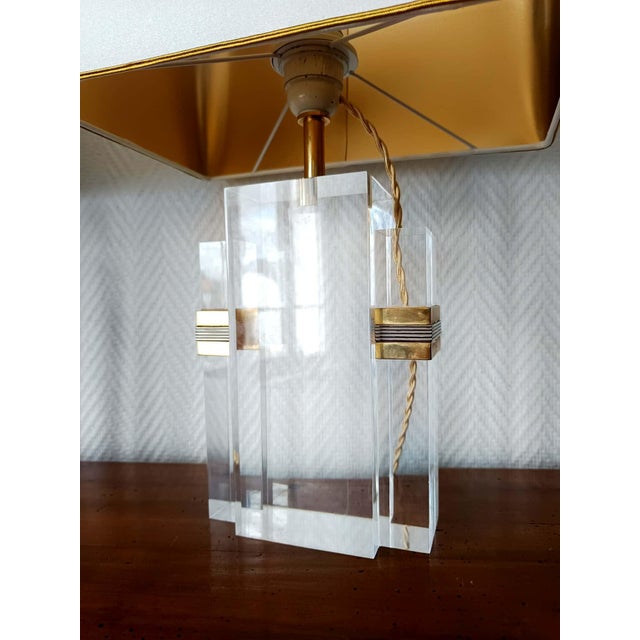 Hollywood Regency Acrylic Glass Lamps, 1970s, Set of 2 For Sale - Image 6 of 15