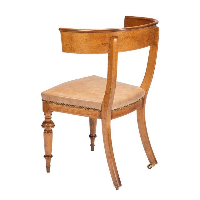 Austrian Biedermeier Beechwood and Mahogany Klismos Side Chair, Circa 1830 For Sale - Image 4 of 14