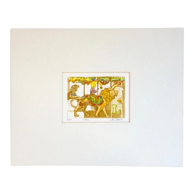 1990s L Is for “Lion” - Etching by Marilyn Davis For Sale