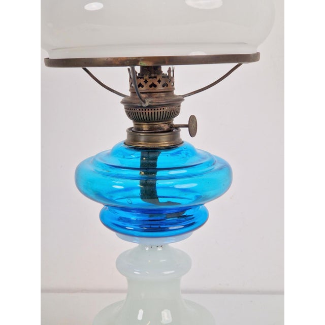 Oil Lamp in Glass and Copper from Kosmos Brenner, 1930s For Sale - Image 4 of 10