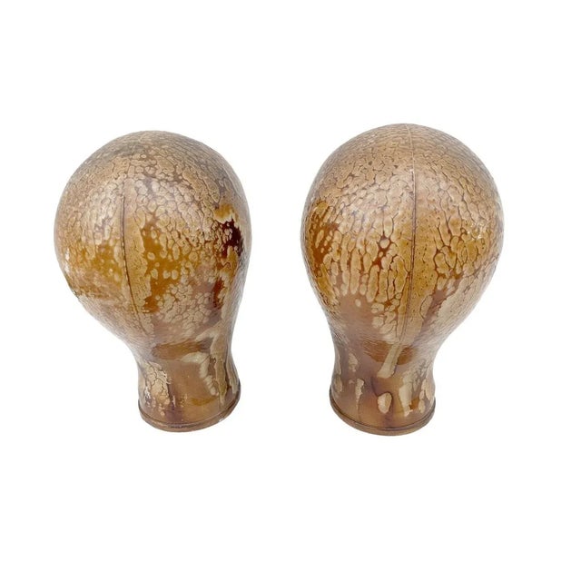 1960s Vintage Pair of Glass Head Sculptures Attributed to Piero Fornasetti For Sale - Image 5 of 7