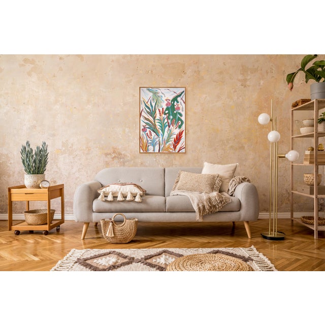 Green 2025, Expressionist Landscape, Organic Flora, Tropical Garden, Acrylic Painting on Watercolor Paper by Romina Milano For Sale - Image 8 of 8