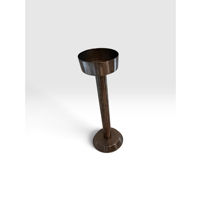 Vintage 1970s Spring Switzerland Inox 18/8 Stainless Steel Champagne Bucket & Pedestal Stand, 28” For Sale In West Palm - Image 6 of 10
