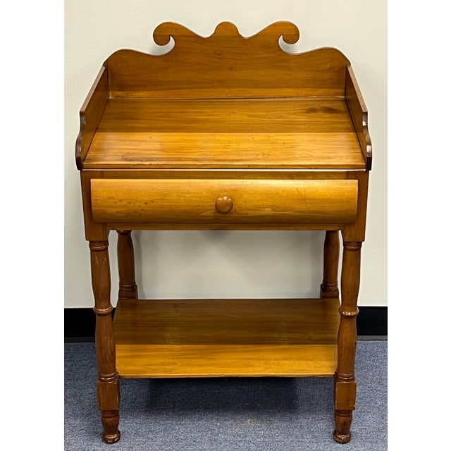 Antique Circa 1830 Washstand SideTable With Drawer For Sale - Image 4 of 10