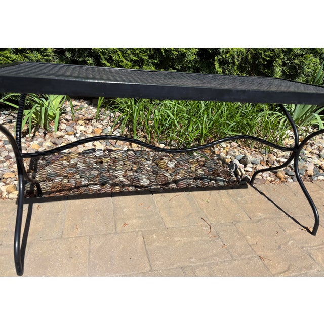 Black 1960s Mid-Century Modern Sculptura Black Iron Coffee Table by Woodard, Attributed For Sale - Image 8 of 8