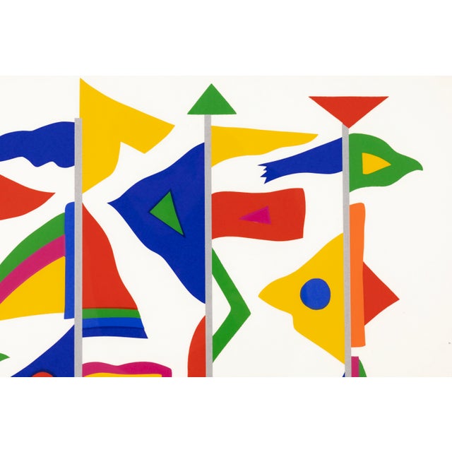 Daniel Gelakoska Color Breeze Contemporary Serigraph With Embossed Artist Seal For Sale - Image 4 of 5