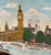 Folk Art Andrew Murray, Naive London Street Scene Folk Art Oil Painting Big Ben, Parliament, Union Jack For Sale - Image 3 of 7