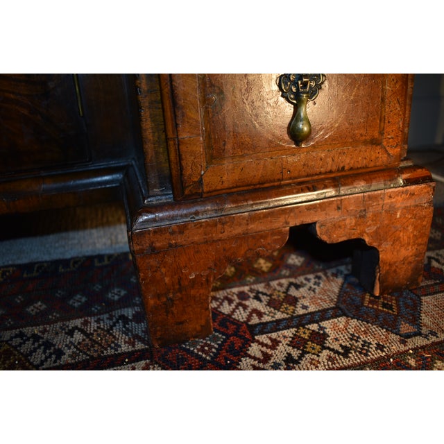 Brown Walnut Kneehole Dressing Table or Desk For Sale - Image 8 of 12