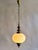 Mid-Century Modern Opaline Glass and Brass Pendant Light in the style of Luigi Caccia Dominioni, 1950s For Sale - Image 4 of 11