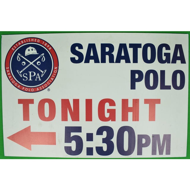 Sz: 15 3/4"H x 23 3/4"W Double-sided cardboard Established 1898 Saratoga Polo Association which ceased operation at...