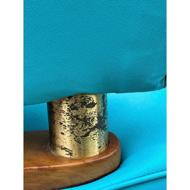 1960s Set of 3 Faux Leather Swivel Lounge Chairs Attributed to Kroehler For Sale - Image 12 of 18