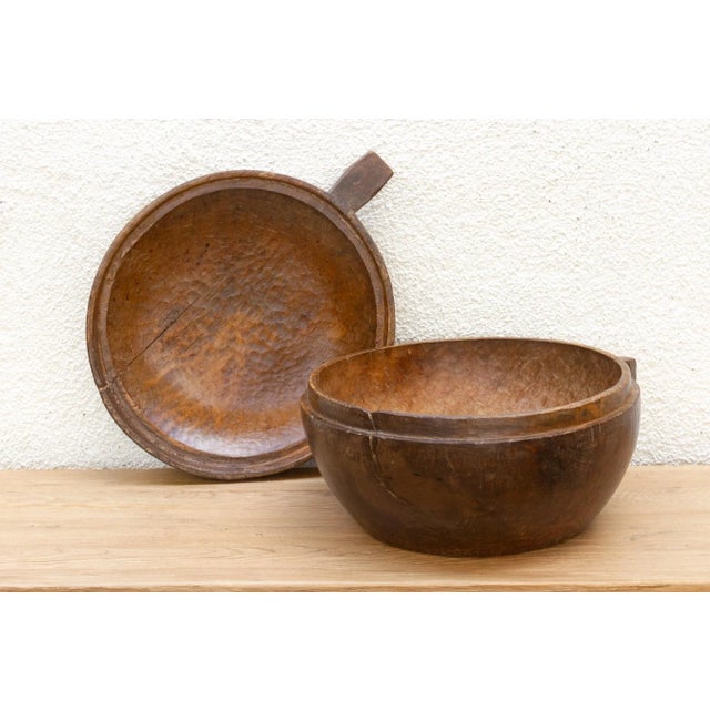 Coffee Large Antique Carved Philippine Vessel For Sale - Image 8 of 10