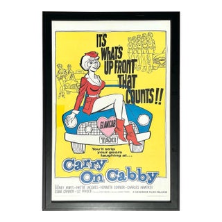 Vintage 1960s Carry on Cabby Movie Poster For Sale