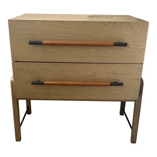Natural Oak Ralston 2-Drawer Nightstand For Sale