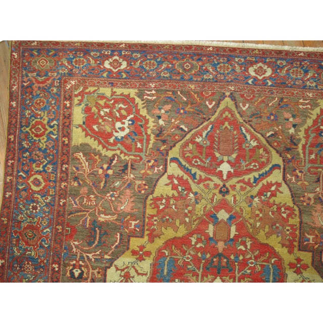 A finely woven authentic handmade 19th century Persian Malayer rug. Measures: 4'3" x 6'9" Finely woven for village Persian...