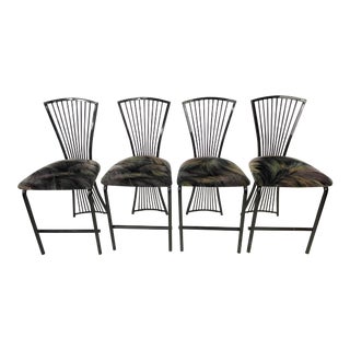 Post-Modern 1990s Mid-Century Style Bar Stools - Set of 4 For Sale