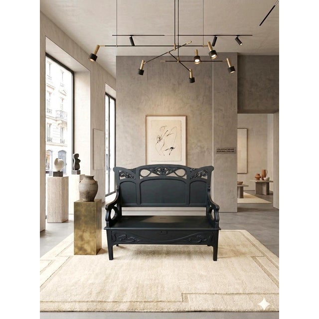 Art Nouveau Liberty Bench, 1920s For Sale - Image 3 of 5