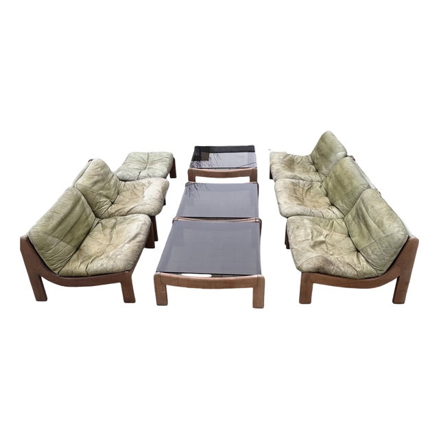 German Brutalist Modular Seating Set by Carl Straub, 1970s, Set of 9 For Sale