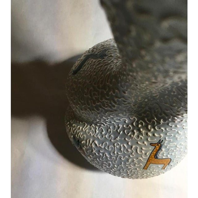 Mid-Century White Enameled Ceramic Vase, Italy, 1960s For Sale - Image 18 of 18