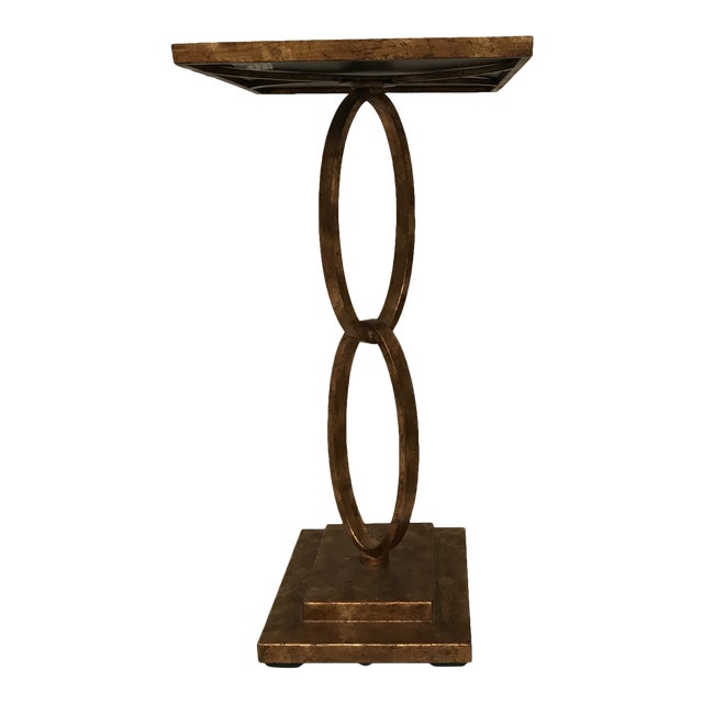 Modern Mirror Top Gold Accent Table Chairish