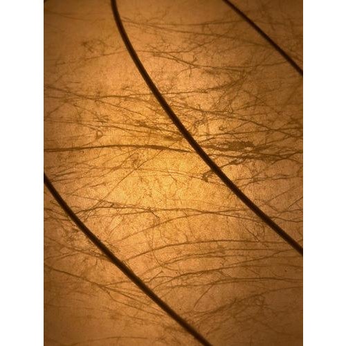 Mid-Century German Swirl Cocoon Pendant Lamp attributed to Friedel Wauer for Goldkant, 1960s For Sale - Image 6 of 9