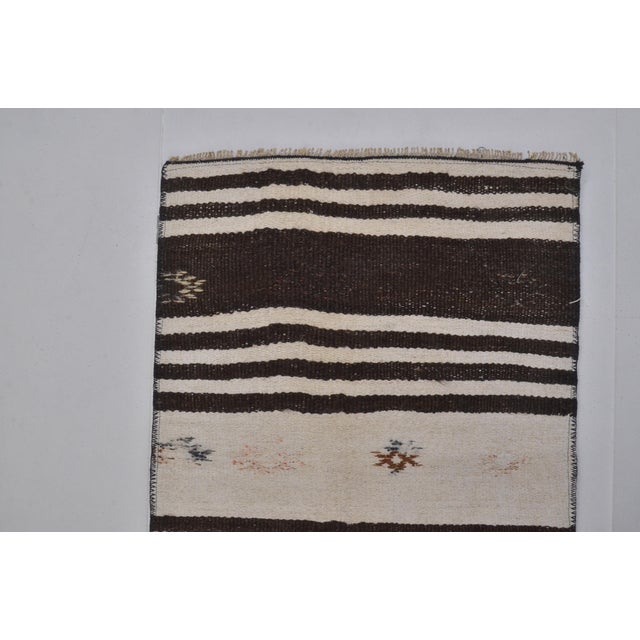 Off-white Vintage Handwoven Hemp Rug For Sale - Image 8 of 8