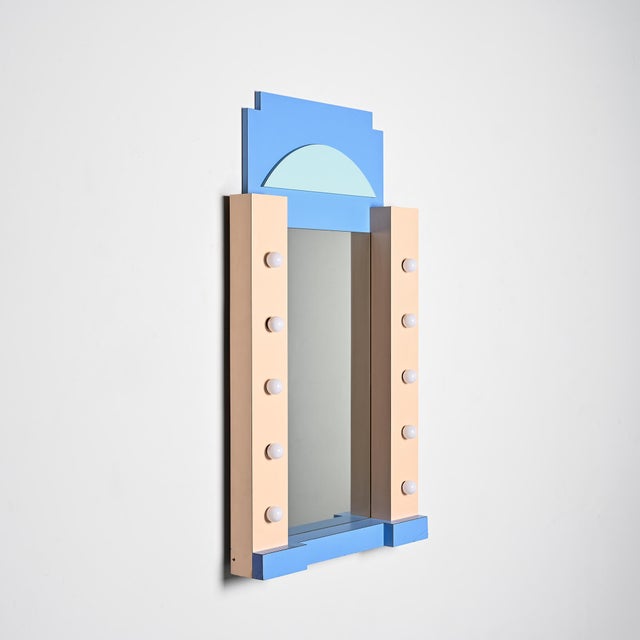 Wall-Mounted Polychrom Mirror, France, 1980 For Sale - Image 11 of 13