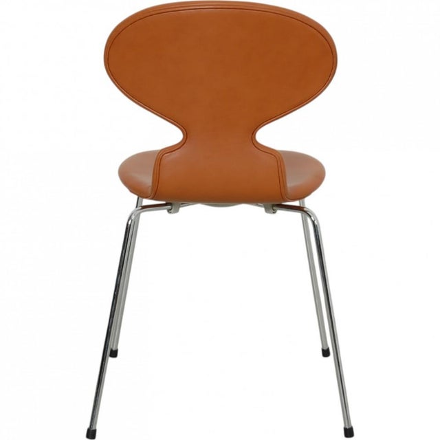 Ant Chair in Cognac Leather by Arne Jacobsen, 2000s For Sale - Image 3 of 12