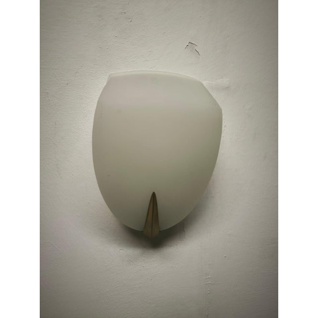 Rationalist Wall Light in White Glass, 1940s For Sale - Image 15 of 16