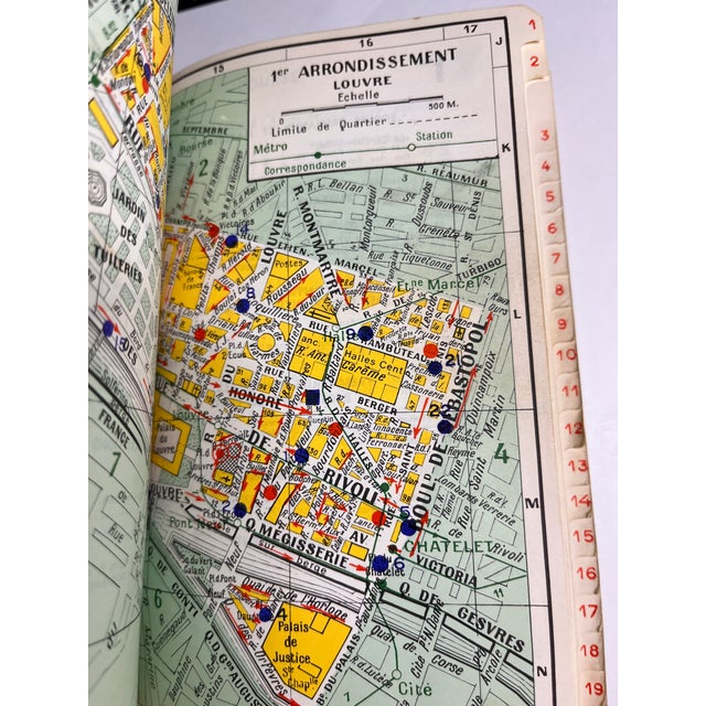 Blue 1962 Paris Street Maps Guide Book For Sale - Image 8 of 14