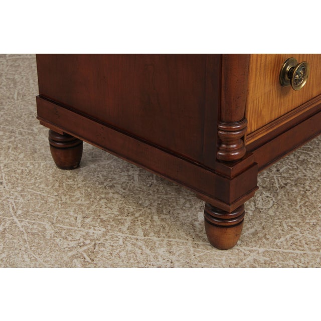 Tiger Maple Front Sheraton Mahogany Dresser W. Jewelry Box For Sale - Image 11 of 14