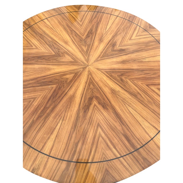 Traditional William Switzer Round Foyer Table Center Entry Way Inlay With Claw Feet Made in Spain For Sale - Image 3 of 14