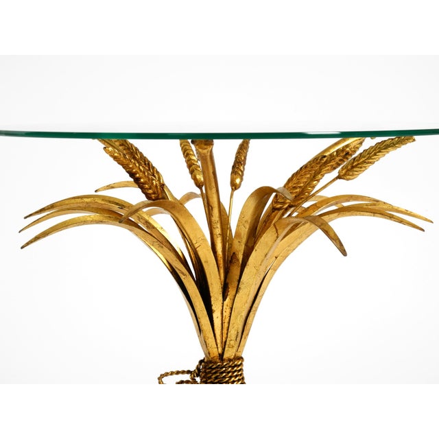 Mid-Century Gilded Floral Side Table with Glass Top by Hans Kögl, 1960s For Sale - Image 9 of 18
