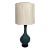 Large Mid-Century Ceramic Table Lamp Blue and Beige For Sale