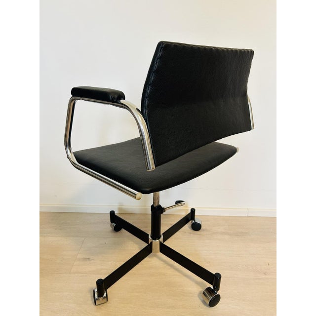 Fully Kovona Black Office Armchair, Czechoslovakia, 1970s For Sale - Image 3 of 10