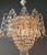 Metal Vintage French Empire Style Crystal Basket Chandelier Neoclassical Crystal For Sale - Image 7 of 9