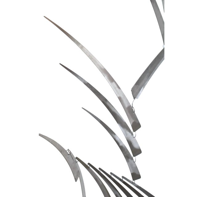 Large Vintage Artist Made Hanging Aluminum Mobile Sculpture For Sale - Image 10 of 15