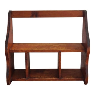 1960s Mid-Century Small Wood Utility Hutch For Sale