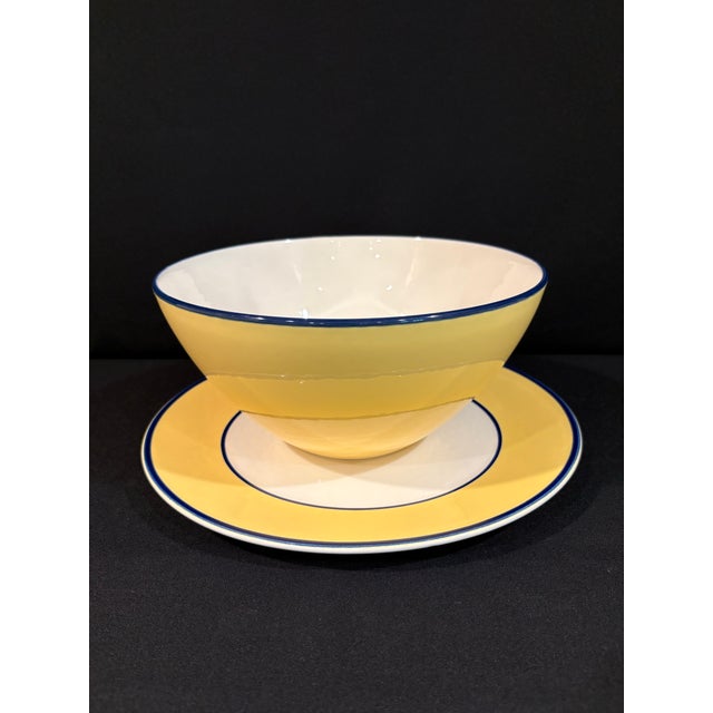 Late 20th Century Vegetable Serving Bowl in the Spa Bright Yellow Pattern From Italian Maker Pagnossin For Sale - Image 4 of 6